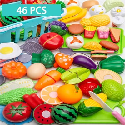Speelhuis Simulatie Speelgoed Vroege Educatie Meisjes Jongens Cadeaus Educatief Speelgoed Kookruimte Set Fruit & Groente Eten Snijden