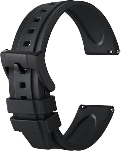 Hevea Horlogebanden van FKM Rubber, Vervangende Strap voor Mannen en Vrouwen, Stofafstotend, Geschikt voor 18mm, 20mm, 22mm en 24mm Horloges
