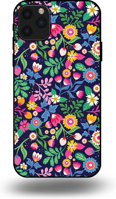 Smartphonica Telefoonhoesje geschikt voor iPhone 11 Pro Max met bloemen opdruk - TPU backcover case flower design geschikt voor iPhone 11 Pro Max