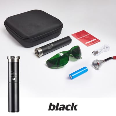 Appareil de Luminothérapie Rouge Traitement des Boutons de Fièvre Aphtes pour Lèvres Luminothérapie Infrarouge pour Bouche Nez Oreille avec Embout Amovible noir