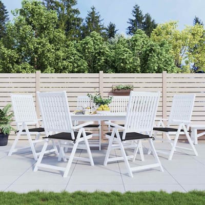 vidaXL - Tuinstoelkussens - 6 - st - 40x40x3 - cm - oxford - stof - zwart
