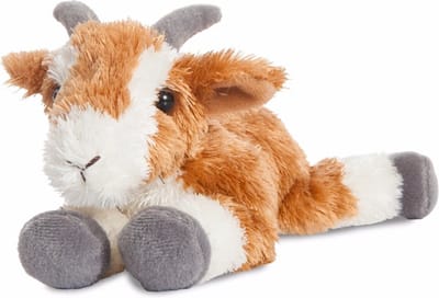 Aurora Pluche geit - knuffel geit - 20 cm - boerderij knuffel geit