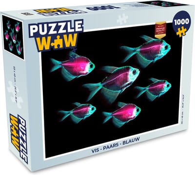 Puzzel Vis - Paars - Blauw - Legpuzzel - Puzzel 1000 stukjes volwassenen