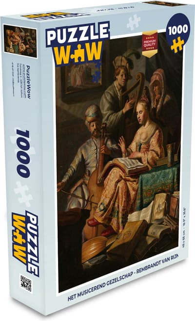 Puzzel Het Musicerend gezelschap - Rembrandt van Rijn - Legpuzzel - Puzzel 1000 stukjes volwassenen