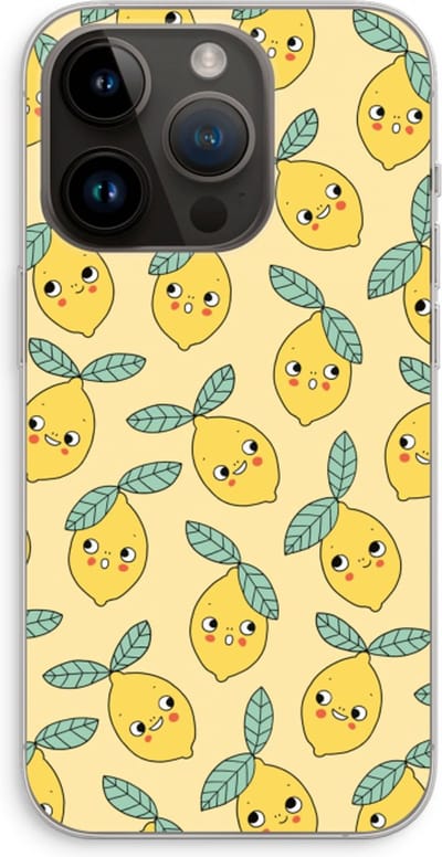 Case Company® - Hoesje geschikt voor iPhone 14 Pro hoesje - Citroenen - Soft Cover Telefoonhoesje - Bescherming aan alle Kanten en Schermrand