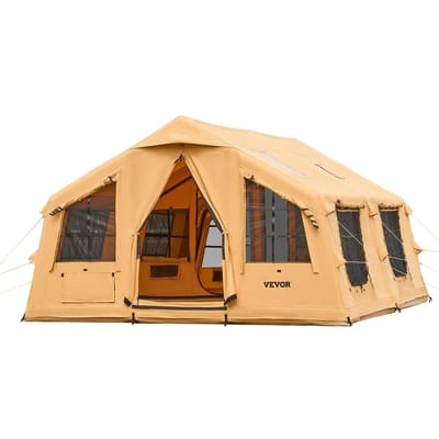 Tente Gonflable pour Camping 8-12 Personnes Tente Glamping avec Pompe Installation Facile