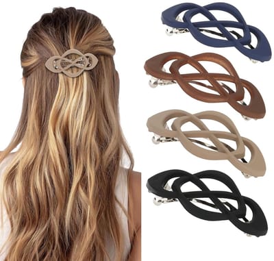 Haarklem - haarspeldjes meisje -haarspelden dames - Vintage Franse haarspeldjes - 4-pack - voor vrouwen en meisjes, van dik tot dun haar