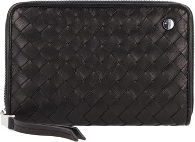 abro Piuma Portemonnee Leer 15 cm - Dames - Horizontaal - black-nickel
