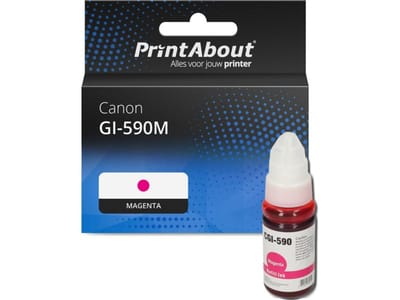 PrintAbout huismerk Inktcartridge GI-590M Magenta Geschikt voor Canon