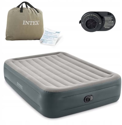 Intex Queen Luchtbed met Ingebouwde Pomp - 203x152x46 cm