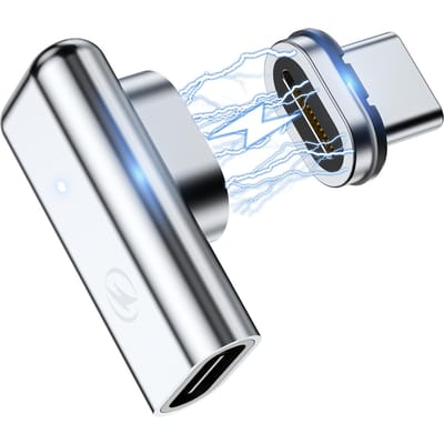 Fonken – adaptateur magnétique type-c 24 broches, convertisseur USB C 40Gbs PD 100W, Charge rapide, Hub USB 8K HD, synchronisation des données pour MacBook argenté