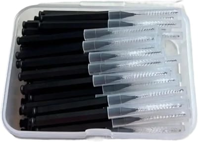 Interdentale Borstel - Tandenstokers - Mondhygiëne Verbeteren - I-Type Push Pull - 80 Stuks - Zwart