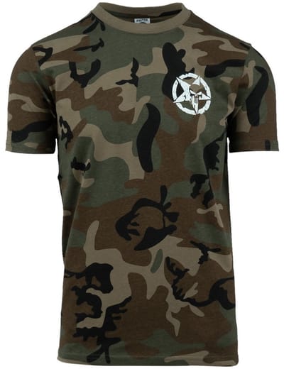 T-shirt Allied Star - punisher camouflage Woodland S
