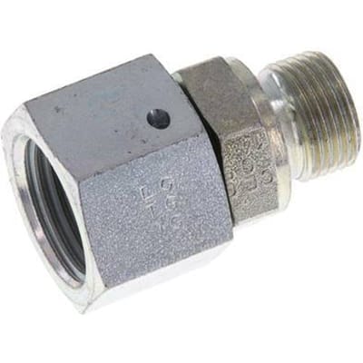 G 1/2'' x G 3/8'' F/M Verzinkt Stalen Neusstuk 300 Bar - Hydrauliek