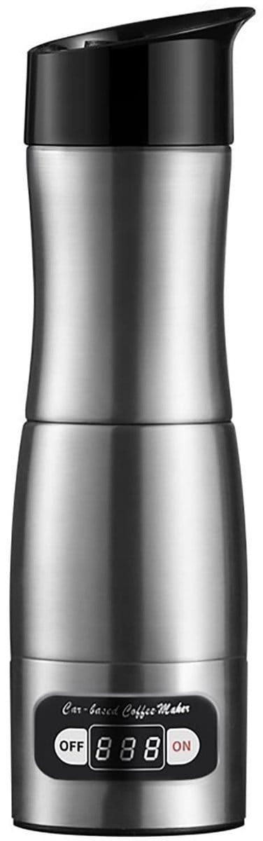 Dailygoods- Koffiemachine Draagbaar - Autokoffiemachine 12/24V - Roestvrij Staal - Capaciteit 150 ml - Verwarmingstijd 5-8 minuten - Inclusief Bekerhouder - Espresso Maker
