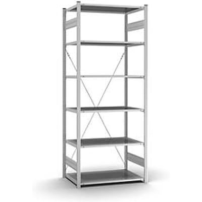 Insteekstelling Orion Plus - basissectie - L 1000 x D 600 x H 2500 mm - 6 legborden - draagvermogen per legbord 125 kg - verzinkt