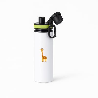 Hacebo® - Giraffen waterfles met draaidop groen - Giraffe - Dieren liefhebbers - Zoogdier - dierentuin - safari - water fles - 850ML