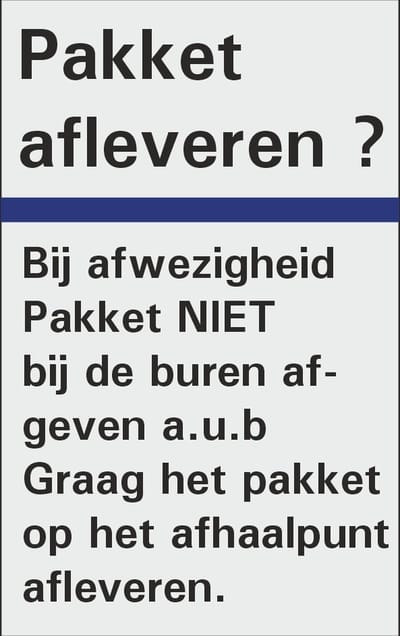 pakket niet bij de buren afleveren - bij een afhaalpunt afleveren aub -afm. 50x80x0,5 mm. - met plaklaag - aluminium
