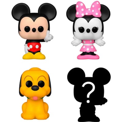 Funko Mickey Minnie Pluto and mystery chase - Funko Bitty Pop! - Disney Classics Figuur - 2cm - 4 Pack