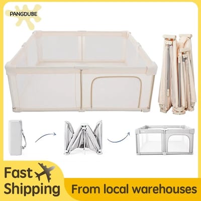 Golaro Baby Box - Opvouwbare Babybox - Speelbox - Inklapbare Box - Kinderbox - 180-200-70cm - Beige - Kinderspeeltuin - Kinderbox