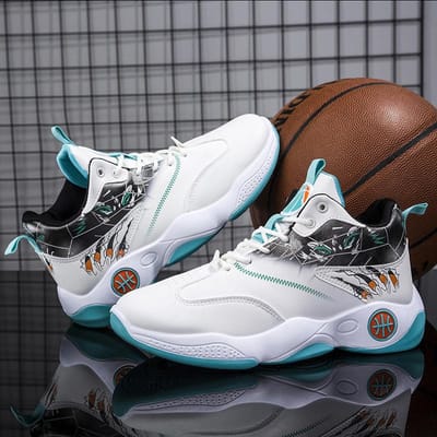 Basketbalschoenen Nieuwe Herensportschoenen Sportieve Casual Schoenen Hardloopschoenen High-Top Herenschoenen 45 white