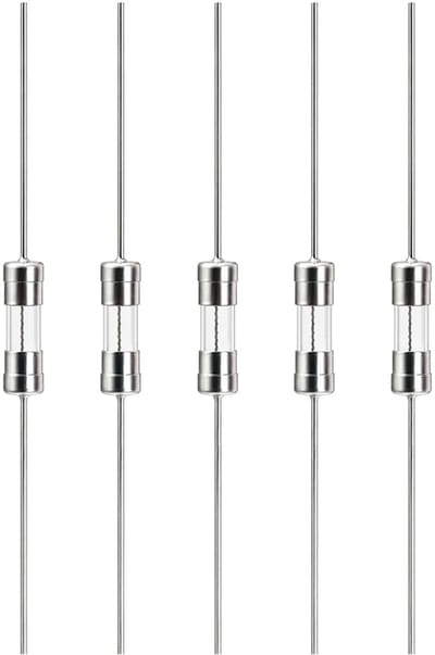 VLTG Glaszekering met Soldeerdraad - 3.6x10mm - 500mA - Snel (F) - 125V/250V AC - 5 stuks