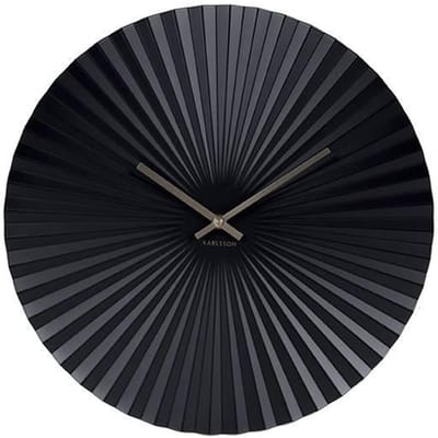 Karlsson Wandklok Sensu - Staal Zwart - Ø40cm - Scandinavisch