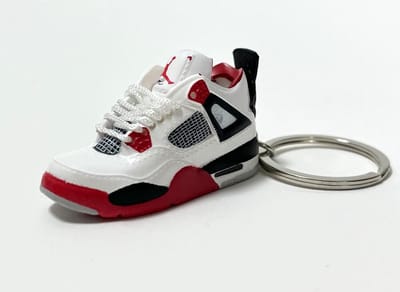 ShoeBlockX SneaKeys | Sleutelhanger | Tassenhanger | Nike Jordan 4 Fire Red | Sneakers | Cadeau