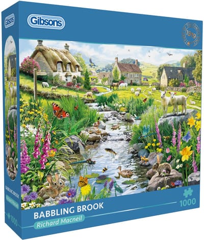 Gibsons - Kabbelend Beekje ("Babbling Brook") - Richard Macneil - 1000 stukjes - 68×49cm - Legpuzzel voor Volwassenen
