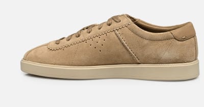 Clarks Heren Sneaker Lockford Lace Dark Sand Suede | Beige | Maat: 46
