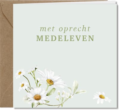 Tallies Cards - met oprecht Medeleven - Floral