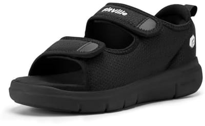 FitVille Wide Open Diabetic Sandals Men Orthopedic Shoes with Velcro Adjustable Bandage Shoes