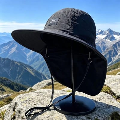 Chapeau de Soleil à Large Bord Protection UV avec Rabat pour le Cou Unisexe Chapeau d'Extérieur pour Randonnée Pêche pour Hommes Femmes