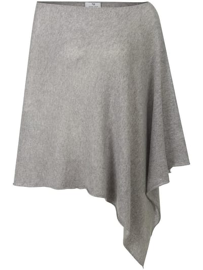 Poncho 100%  kasjmier Van Peter Hahn grijs