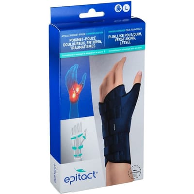 Epitact® Immobiliserende Pols-/Duimspalk Pijnlijke Pols-Duim - Verstuiking Letsel Links Large 1 Verband(en)