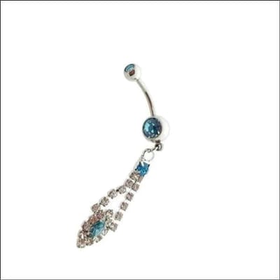 Aramat Jewels | Navelpiercings | Prachtige Kristallen Navelpiercing zilverkleur | | | |10mm | Staal | Volwassenen | Verkleurd niet