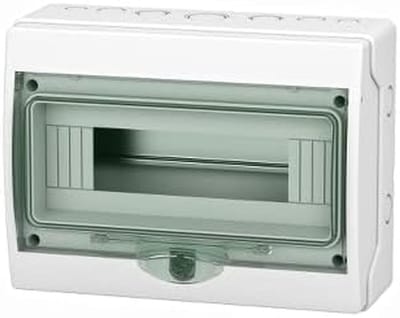 Mini Kaedra Stoppenkast - Modulaire Behuizing - Elektrische Installatie - IP65 Waterdicht - 12 Modules - Transparant