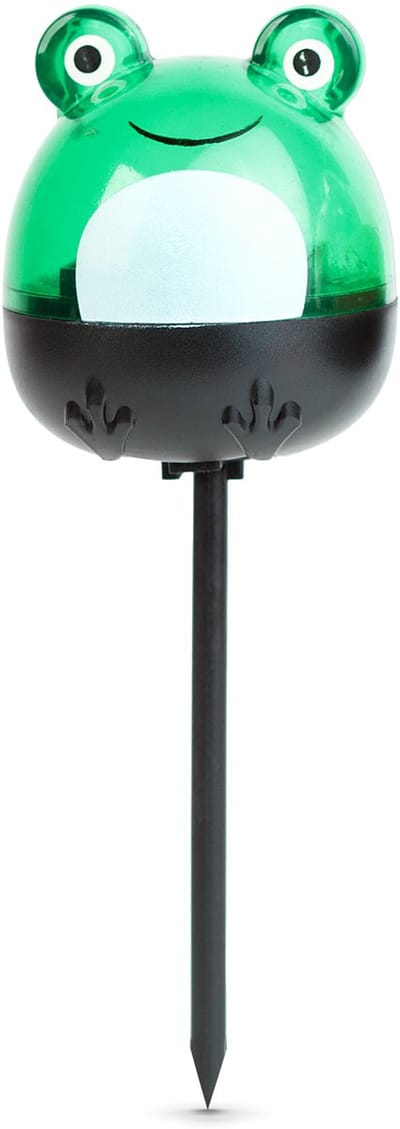 Solar Tuinlamp LED op Zonne-Energie – Kikker Decoratielamp Buiten – 1 Koel Witte LED – 150 x 50 x 50 mm – Met Grondpen – Automatisch Aan/Uit – Sfeerverlichting voor Tuin [11240D]