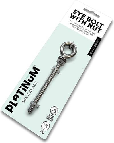 Platinum Sun & Shade – Bout met oog voor bevestiging van Schaduwdoek - M8x100mm – Roestvrij staal