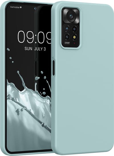 kwmobile telefoonhoesje geschikt voor Xiaomi Redmi Note 11 Pro / Note 11 Pro (5G) / Note 12 Pro (4G) - Hoesje met siliconen coating - Smartphone case in cool mint