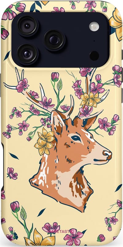 Casetastic hoesje geschikt voor Apple iPhone 17 Pro Max - MagSafe - Dubbellaagse bescherming - Woudwonder - Fashion Case - Crème Saliegroen