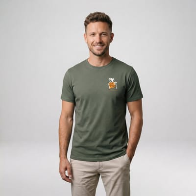 Cars Jeans W-afrezo Ts Army Maat: L | T-shirts met Print Outlet | Heren | Groen