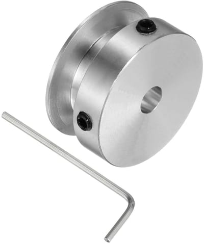 Aluminium V-gidsrol met 6mm boring en 30mm buitendiameter voor PU ronde riemen en transportprojecten