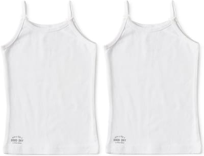Little Label Hemd Meisjes Wit - 2 Stuks - Maat 98-104 - Zachte BIO Katoen