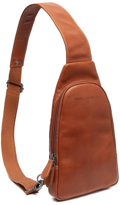 The Chesterfield Brand Kleine Crossbodytas / Schoudertas Heren - Leer - Waxed Pull Up - Cognac