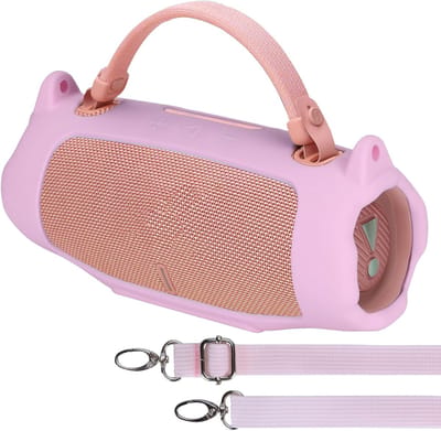 Siliconen Hoes voor Draagbare JBL Charge 6 Luidspreker - Roze, Bescherming, Schokbestendig, Duurzaam