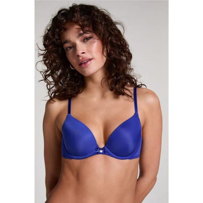 Hunkemöller Dames Lingerie Voorgevormde beugel bh Plunge - Blauw - maat B70
