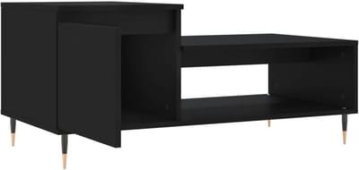 Koffietafel - Salontafel - Woonkamer Inrichten - Bewerkt Hout - 100x50x45 cm - Zwart