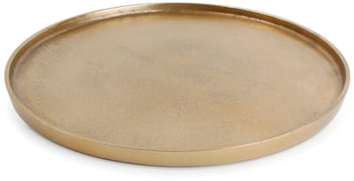 Salt & Pepper Serveerschaal - 37 cm - Zware Fruitschaal - Sierschaal - Decoratieve Schaal - Aluminium - Goud