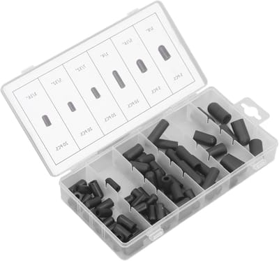 Assortiment Kit voor Vacuümkappen, 80 Stuks Zwart Rubber, Warmtebestendig en Lichtgewicht voor Carburateurs